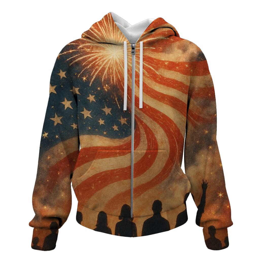 Firework Cascade hoodie trends