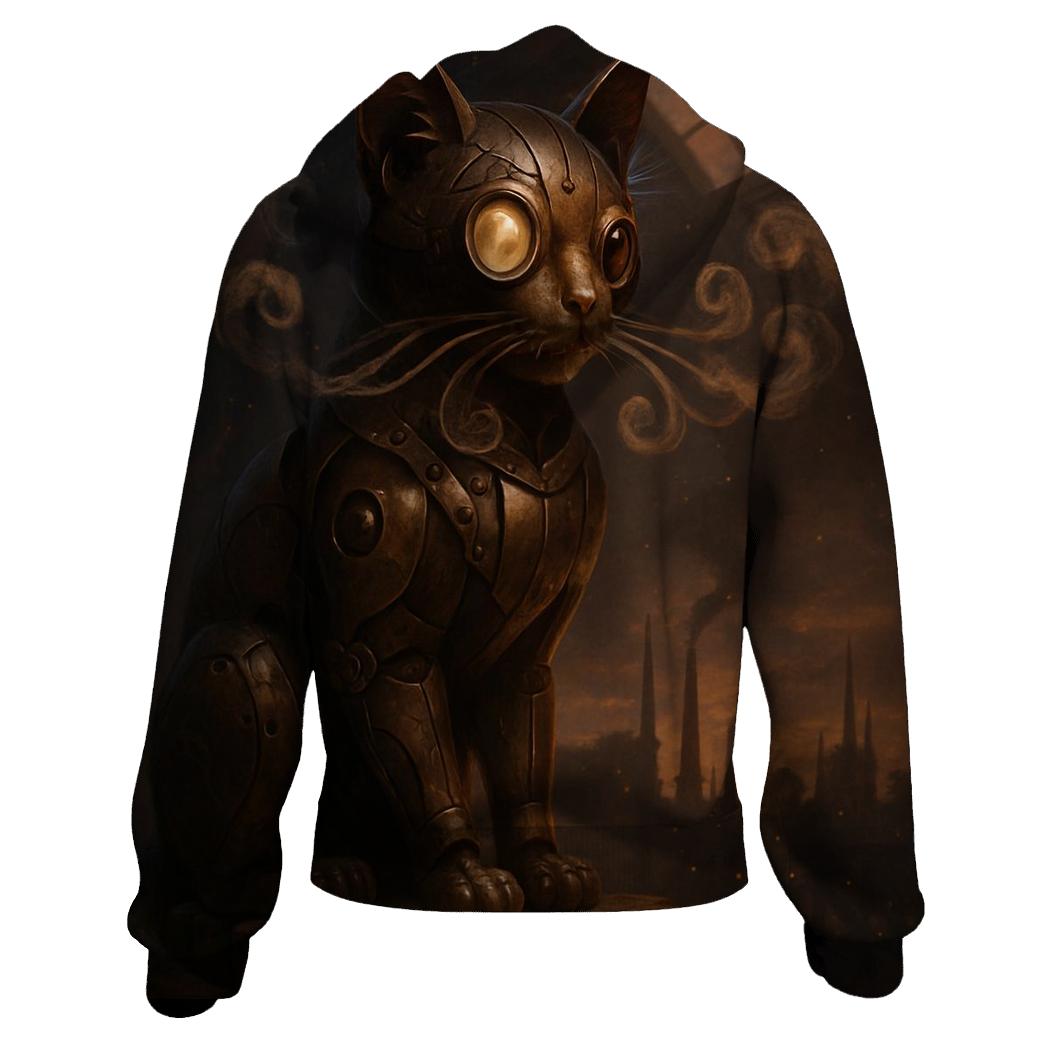 Clockwork Alley Mechanicat graphic hoodies