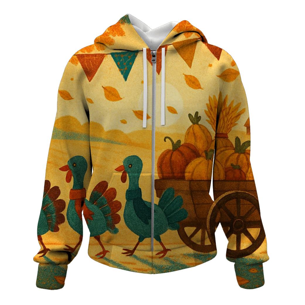 Thankful Train Of Turkeys designer hoodies