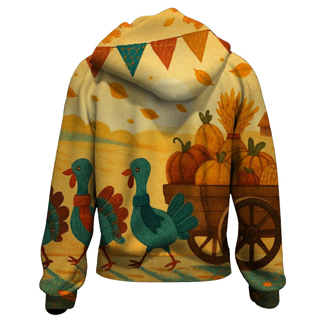 Thankful Train Of Turkeys designer hoodies