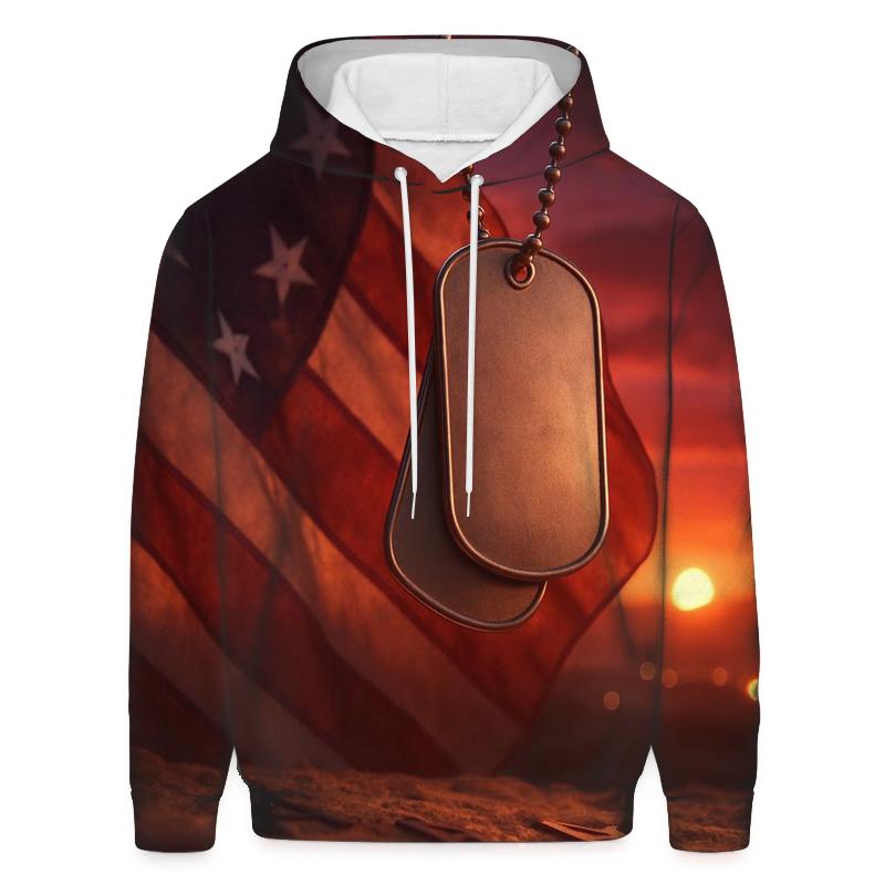 Dog Tags At Sundown lightweight hoodies