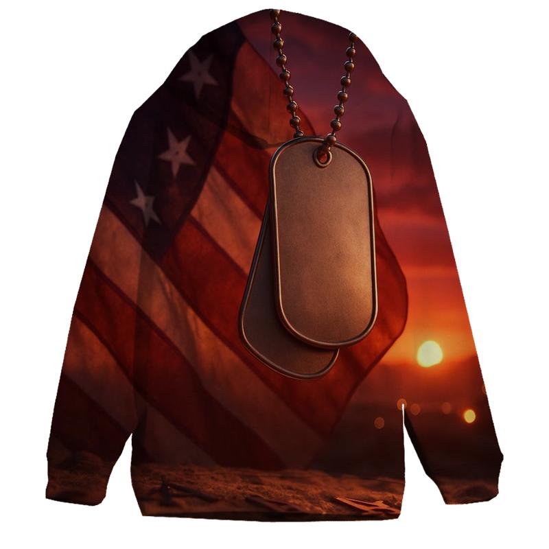 Dog Tags At Sundown lightweight hoodies