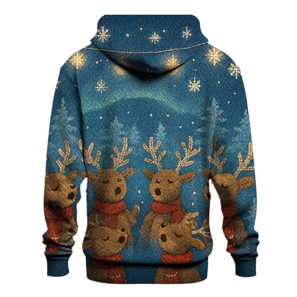 Starlit Reindeer Choir pullover hoodies