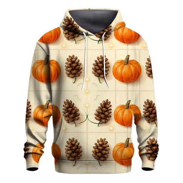 Pinecone Pumpkin Tile Lattice custom hoodies