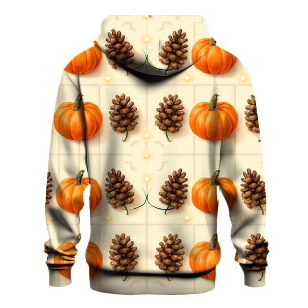 Pinecone Pumpkin Tile Lattice custom hoodies