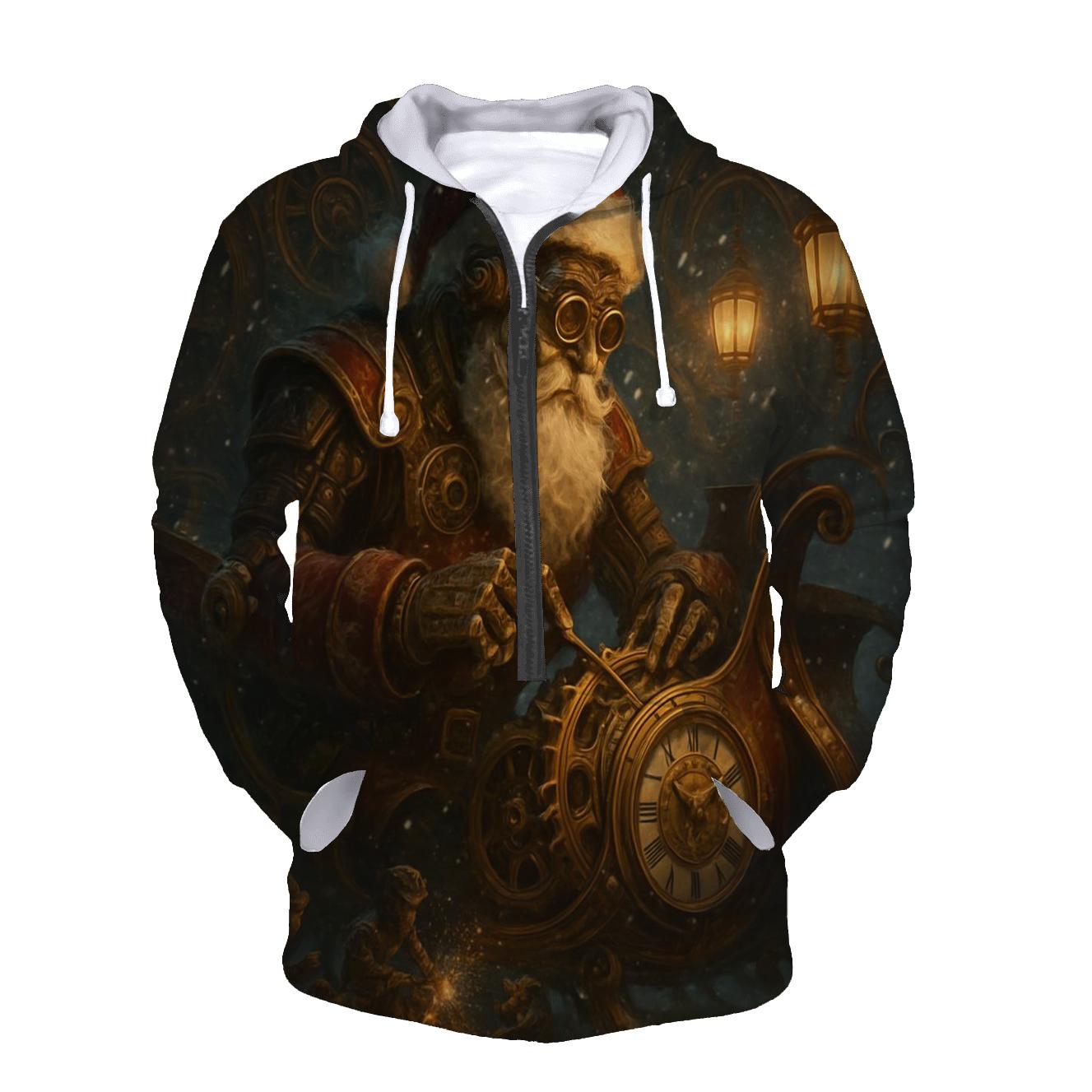 Victorian Clockwork Santa designer hoodies