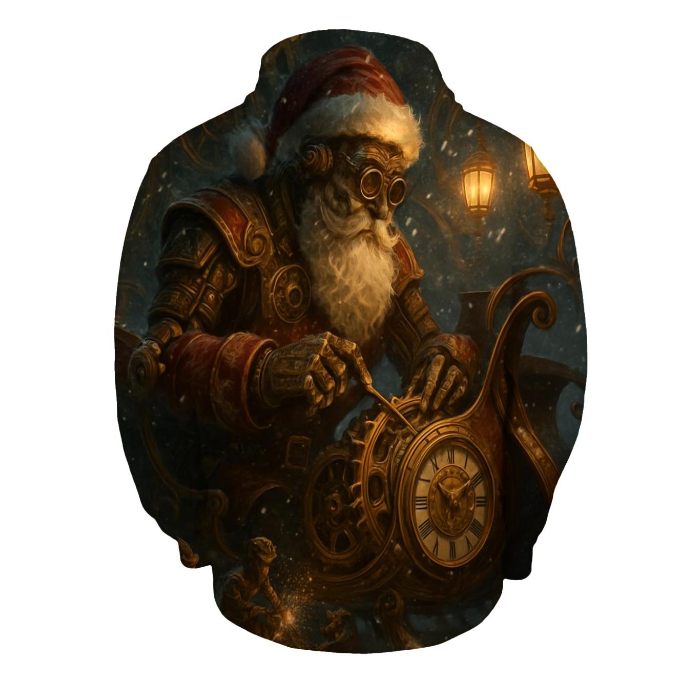 Victorian Clockwork Santa designer hoodies