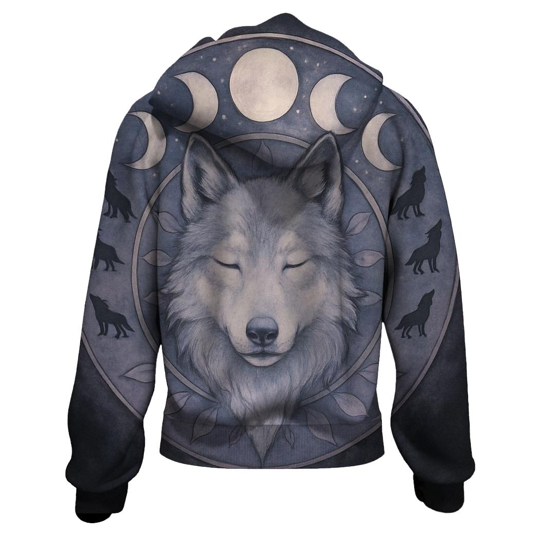Spectral Mandala Wolf hoodie styles