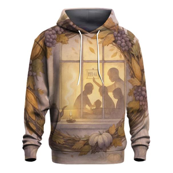 Gratitude Wreath Window custom hoodies