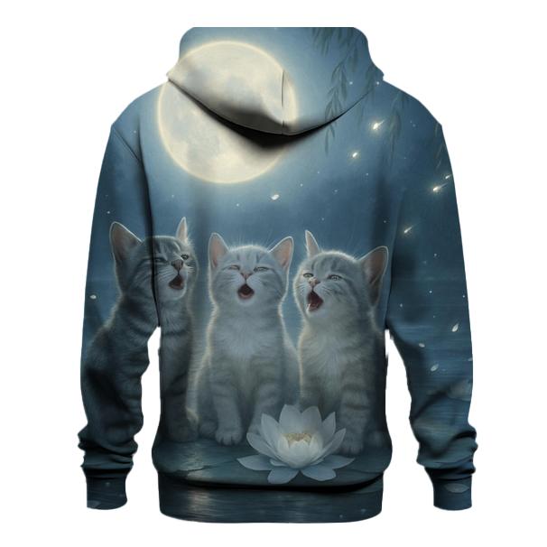 Moonlight Floral Kitty Chorus zip-up hoodies