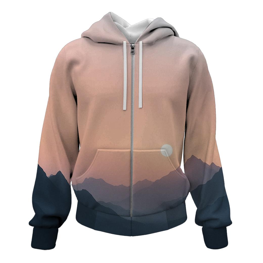 Mountain Violet Fade pullover hoodies