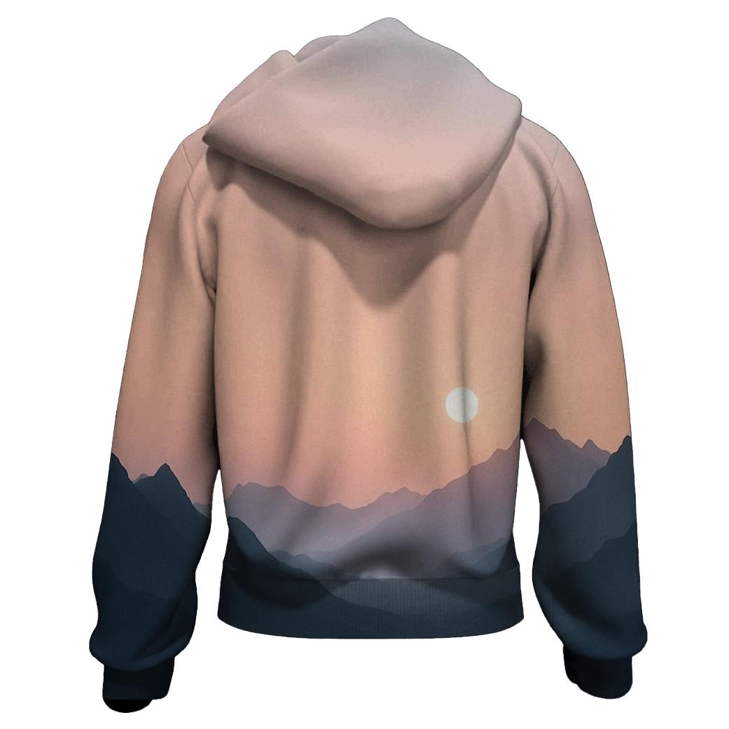 Mountain Violet Fade pullover hoodies