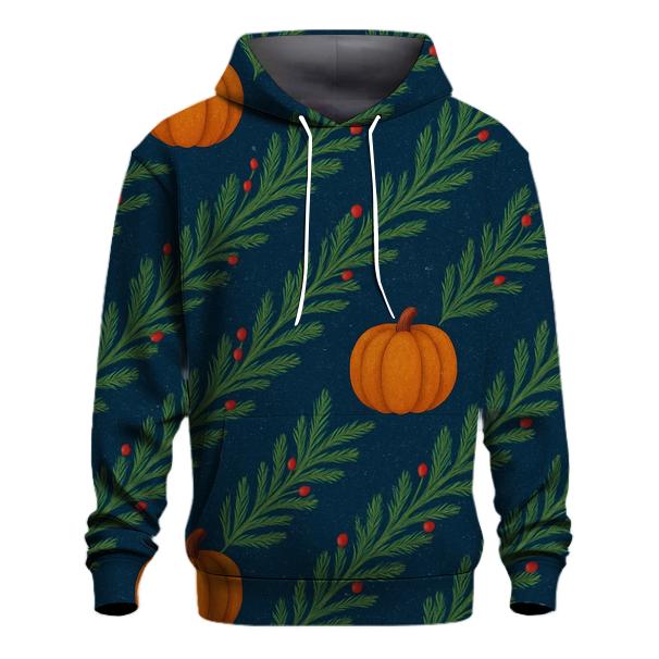 Bough And Pumpkin Alternating Chevron lightweight hoodies