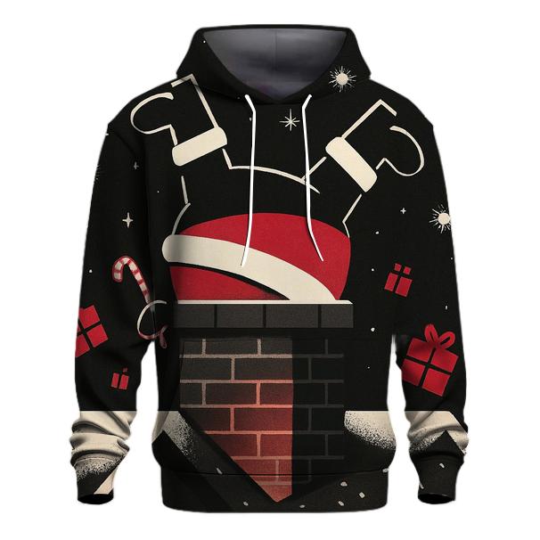 Santa Stuck In Chimney Remix lightweight hoodies