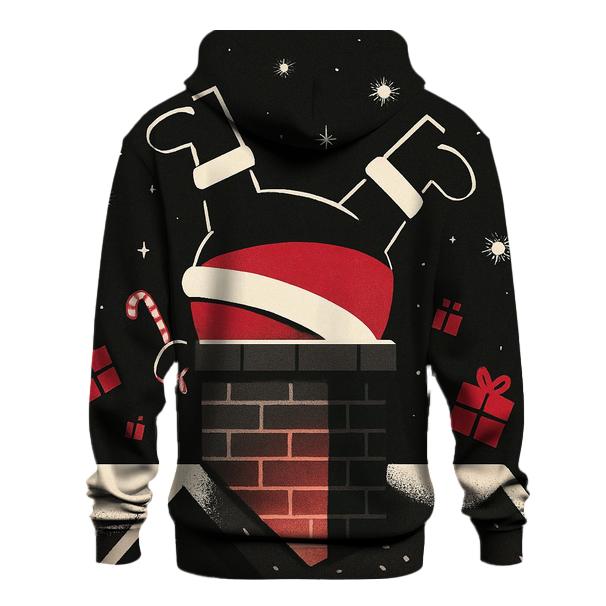 Santa Stuck In Chimney Remix lightweight hoodies