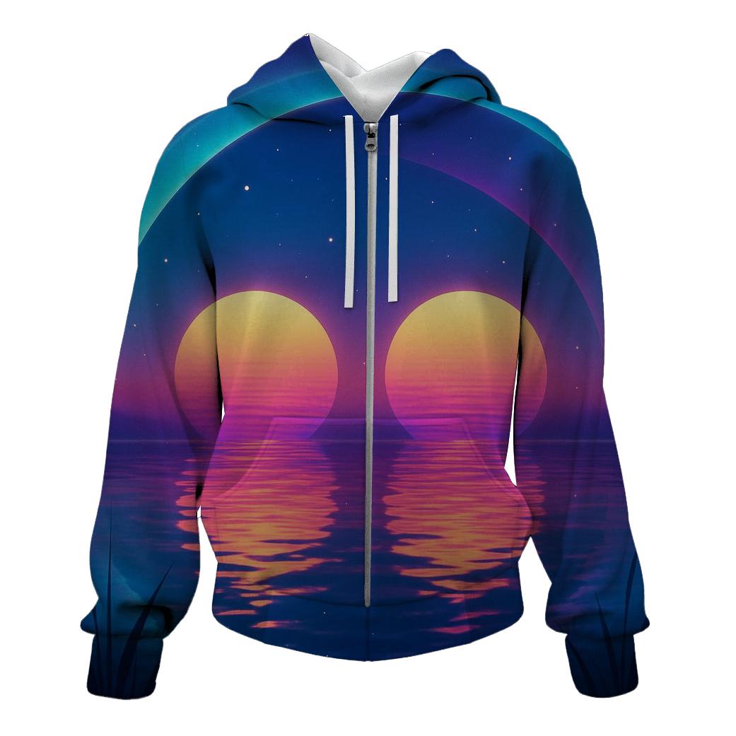 Twin Suns Reflection printed hoodies