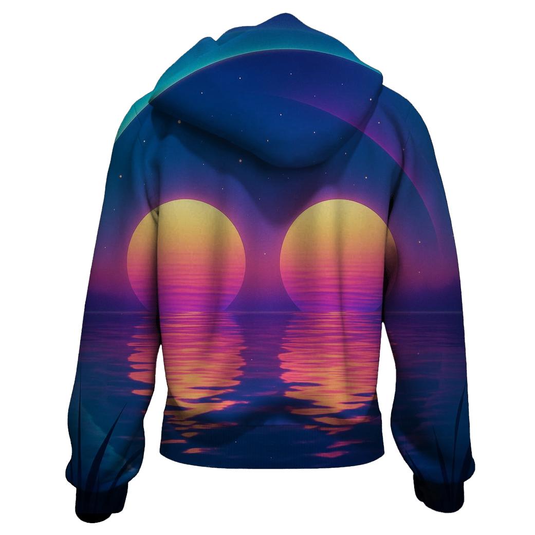 Twin Suns Reflection printed hoodies