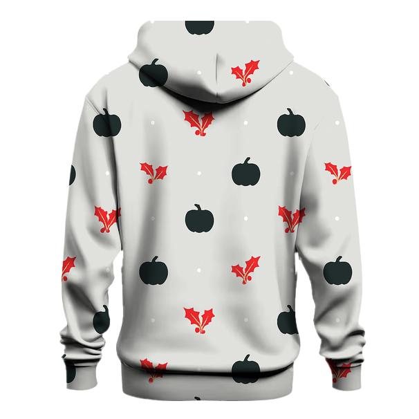 Minimal Pumpkin Silhouette Scatter zip-up hoodies