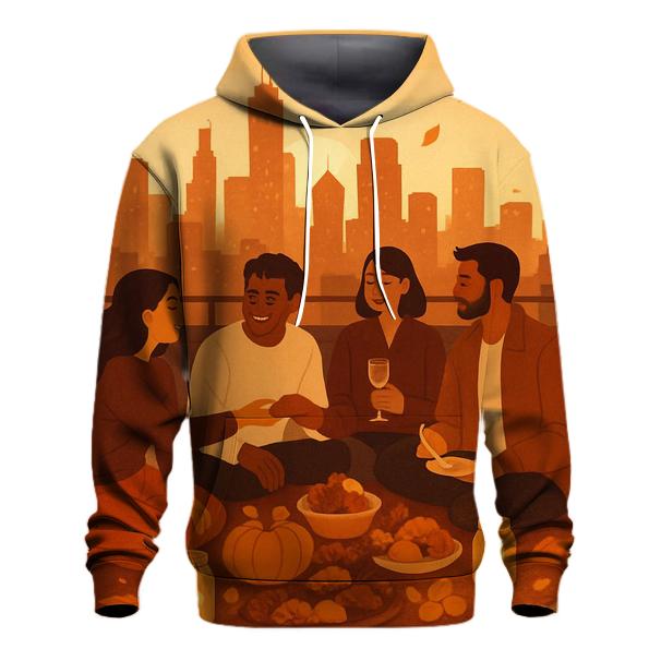Golden Harvest Skyline embroidered hoodies