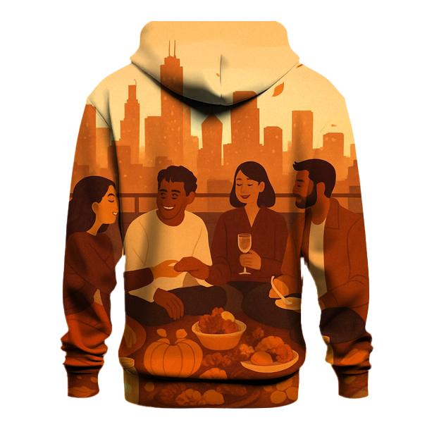 Golden Harvest Skyline embroidered hoodies