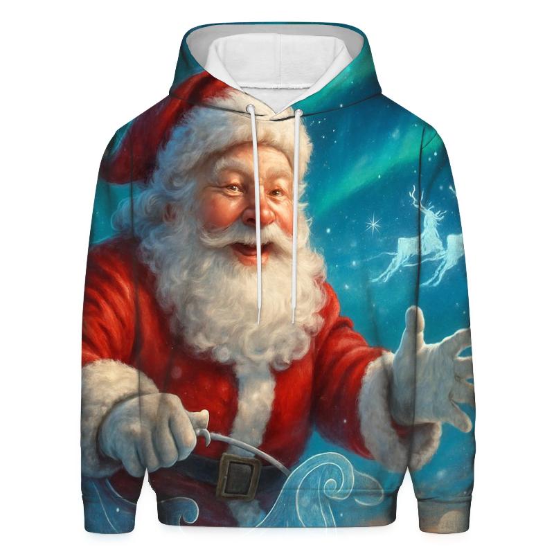 Aurora Sleigh Portrait printed hoodies