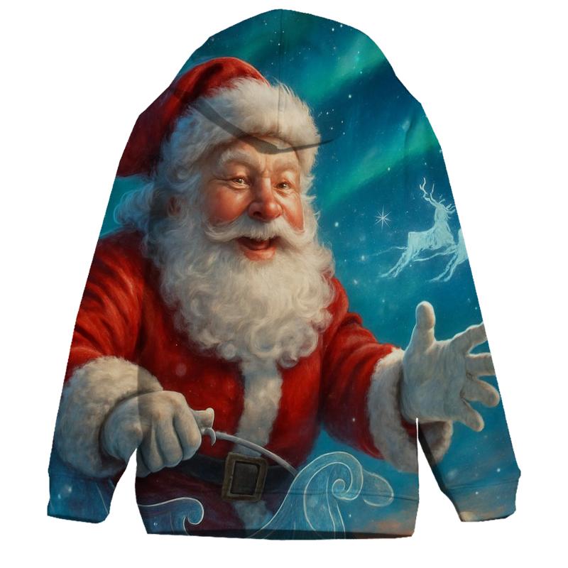 Aurora Sleigh Portrait printed hoodies