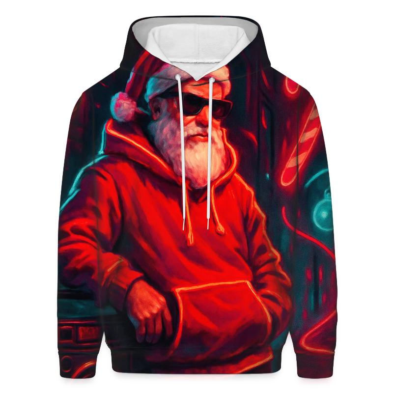 Neon Streetwear Santa graphic hoodies