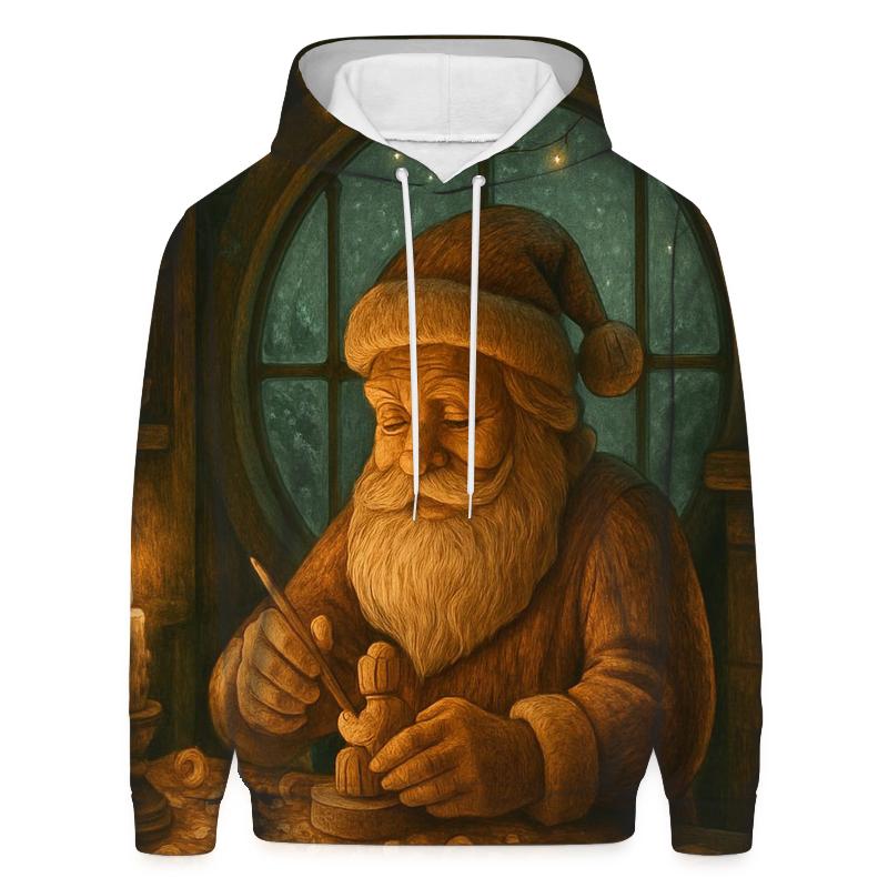 Woodland Toymaker Santa embroidered hoodies