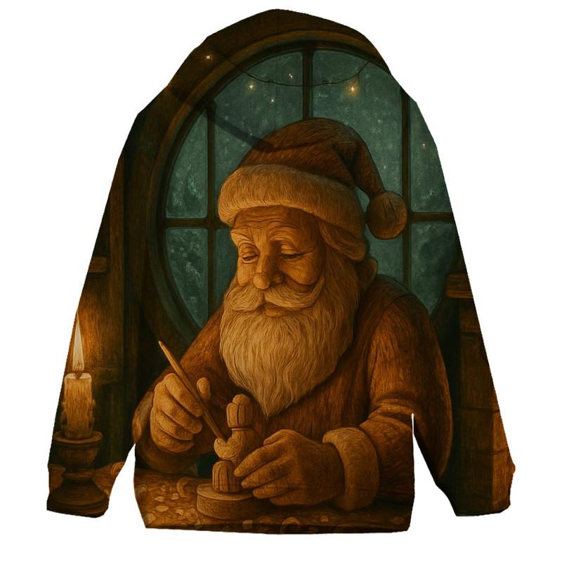 Woodland Toymaker Santa embroidered hoodies