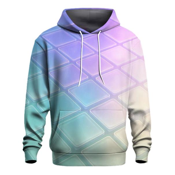 Iridescent Grid Meadow lightweight hoodies