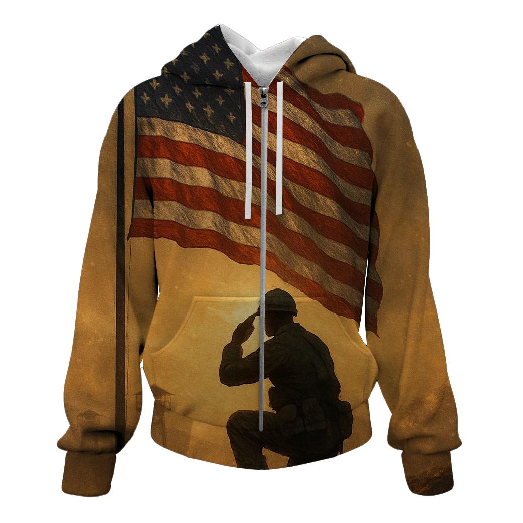 Dawn Sentinel Flag lightweight hoodies
