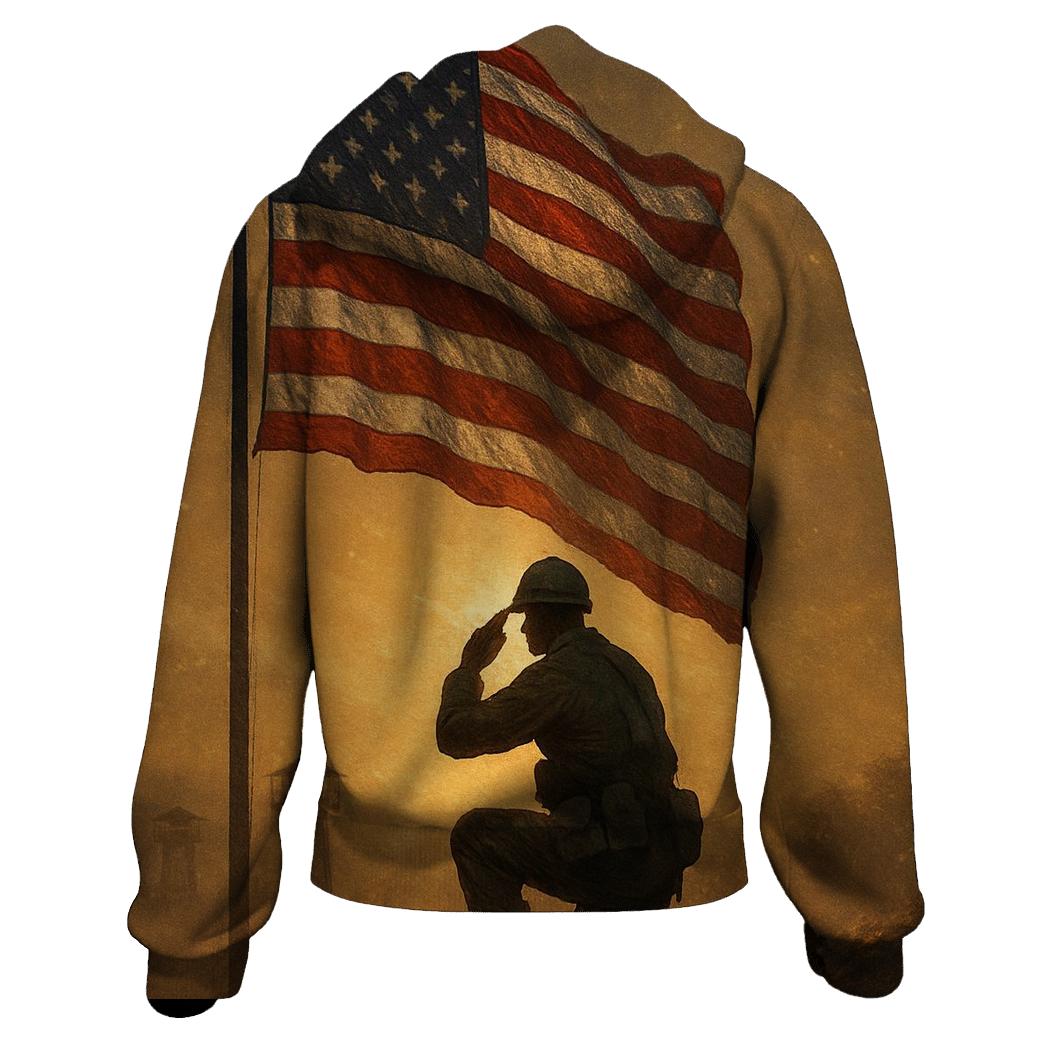 Dawn Sentinel Flag lightweight hoodies