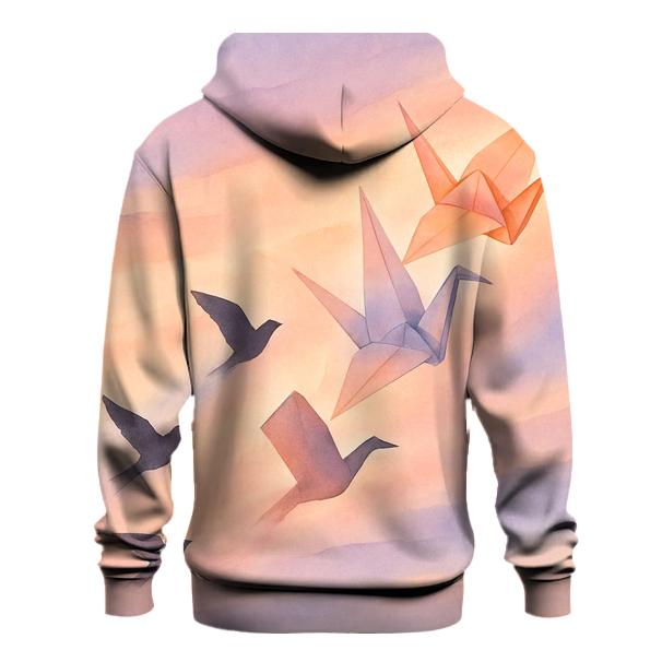 Paper Crane Sunset custom hoodies