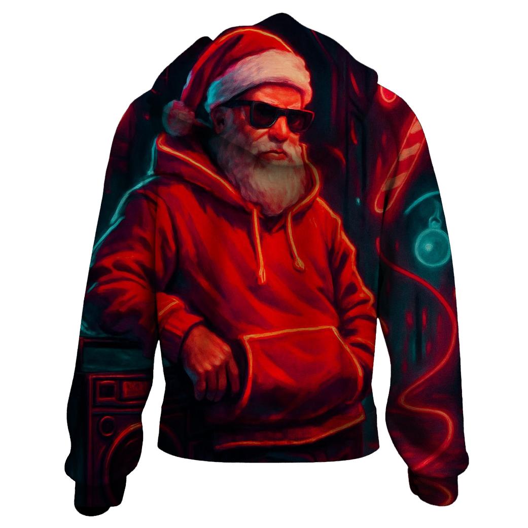 Neon Streetwear Santa printed hoodies