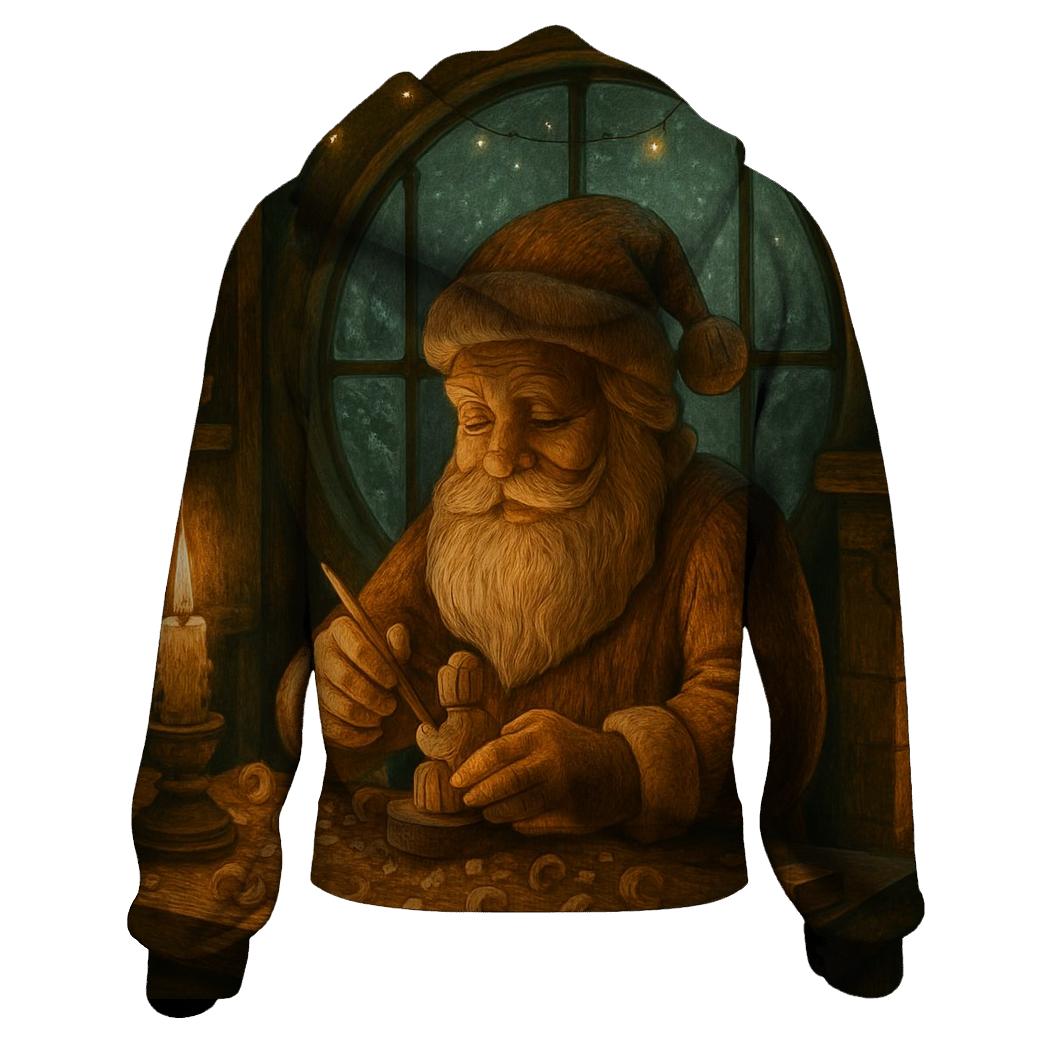 Woodland Toymaker Santa zip-up hoodies