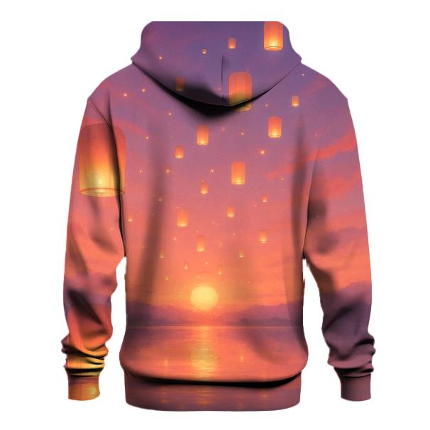 Lanterns Over Lake printed hoodies