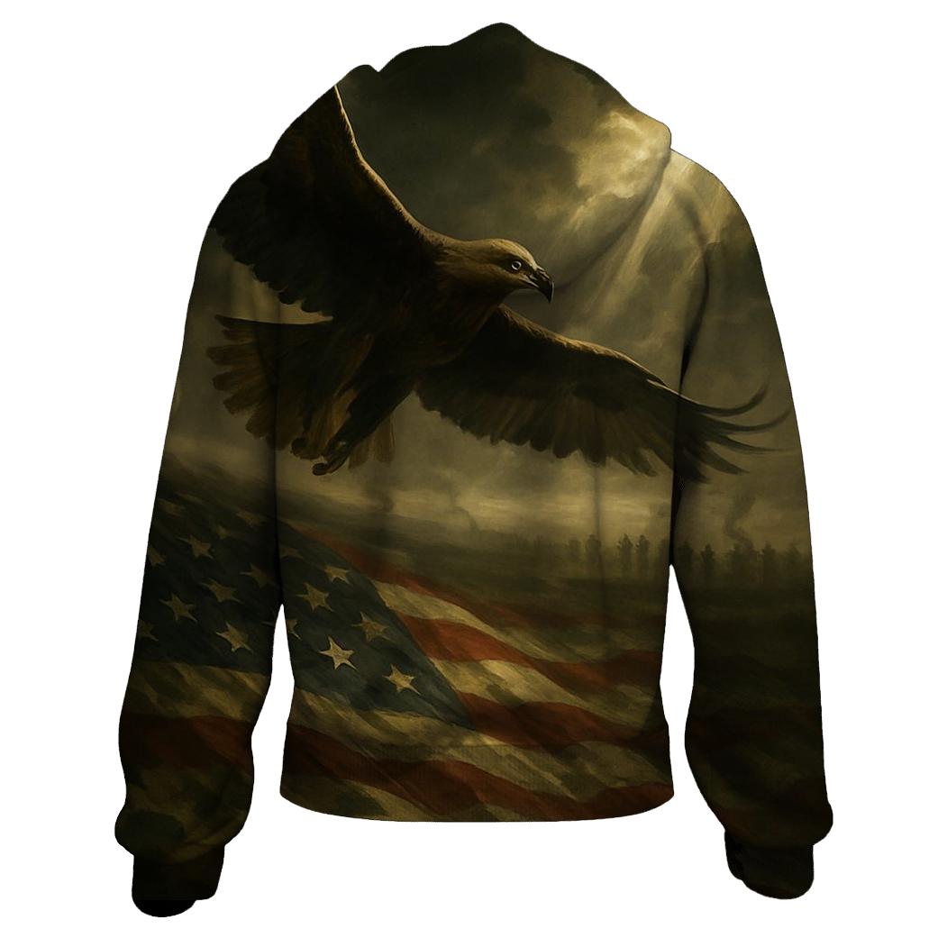 Eagle Over Valor Field zip-up hoodies