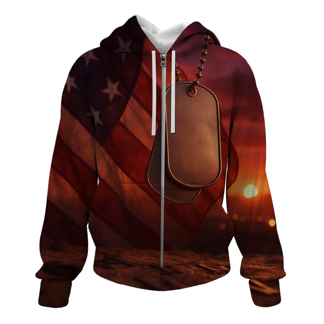 Dog Tags At Sundown graphic hoodies