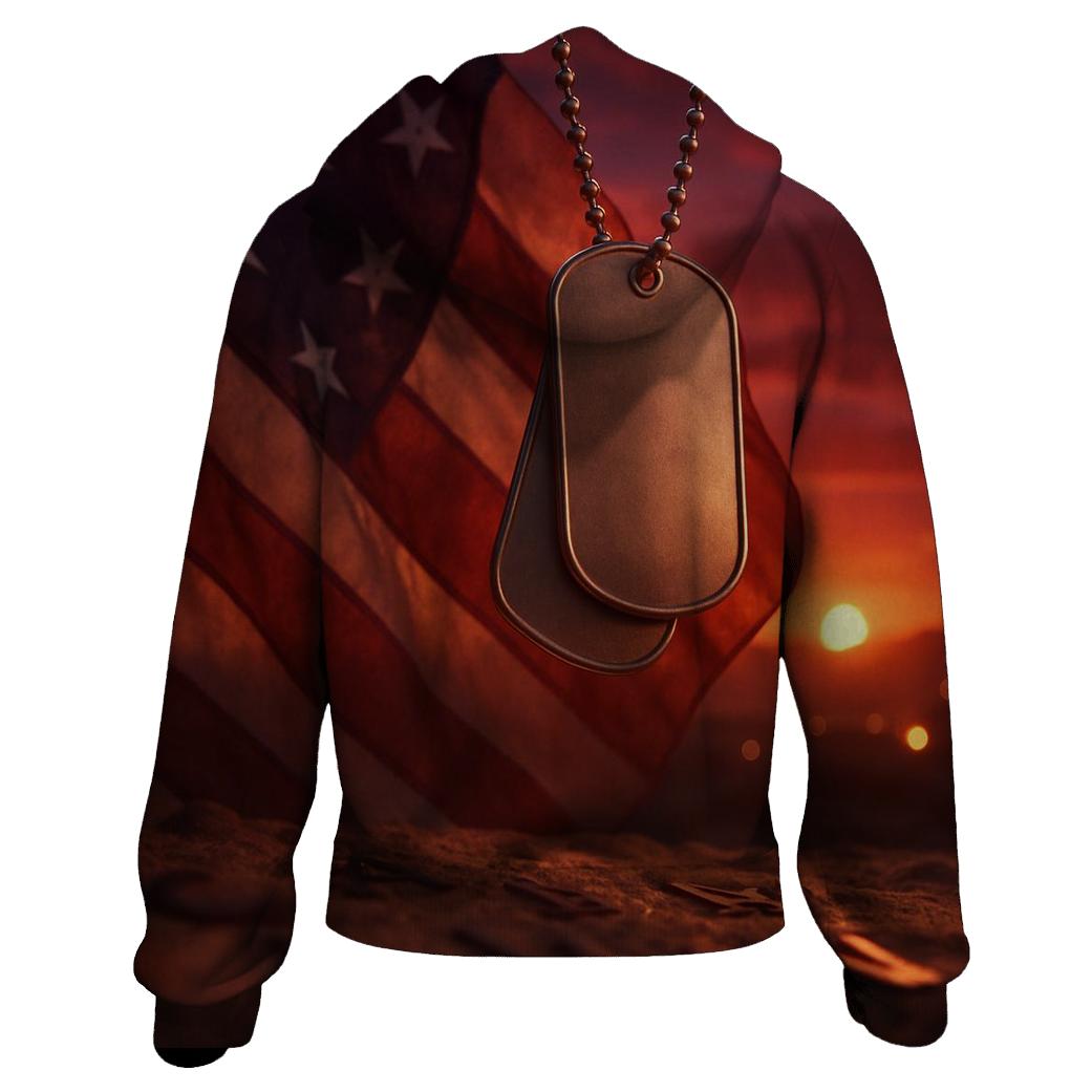 Dog Tags At Sundown graphic hoodies