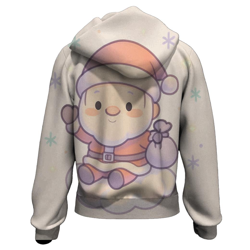 Chibi Candy Cloud Santa embroidered hoodies