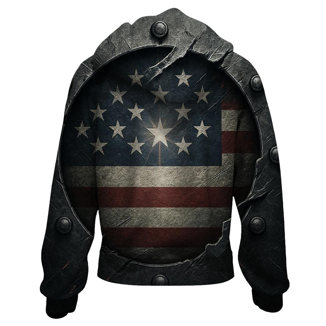 Steel And Stars Emblem graphic hoodies