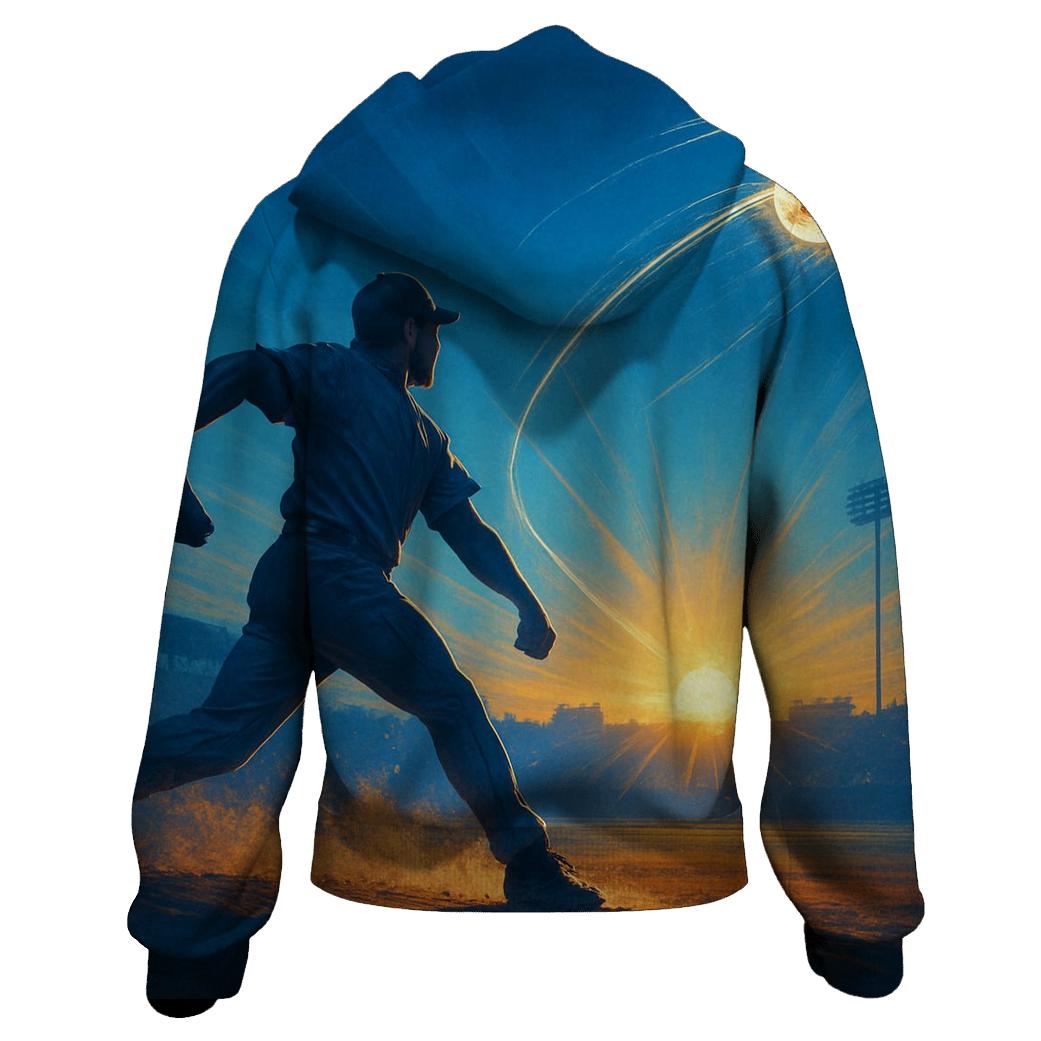 Golden Pitch Horizon embroidered hoodies
