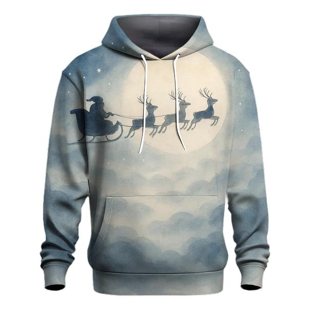Midnight Sleigh Silhouette lightweight hoodies