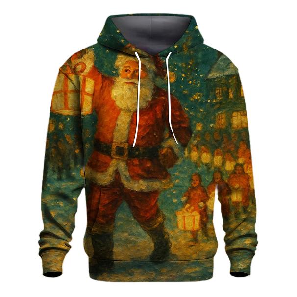 Festival Lantern Santa printed hoodies