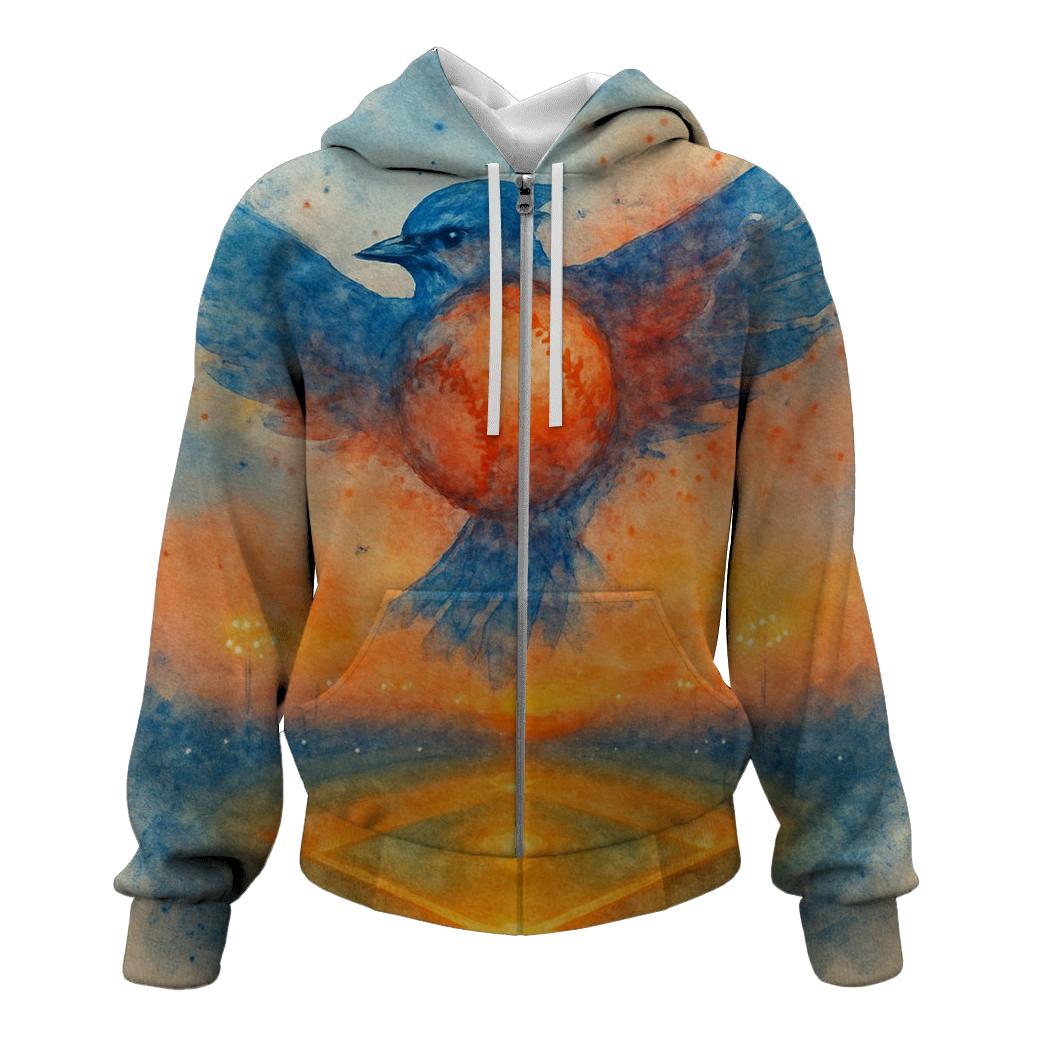 Blue Jays Flight Over Diamond lightweight hoodies