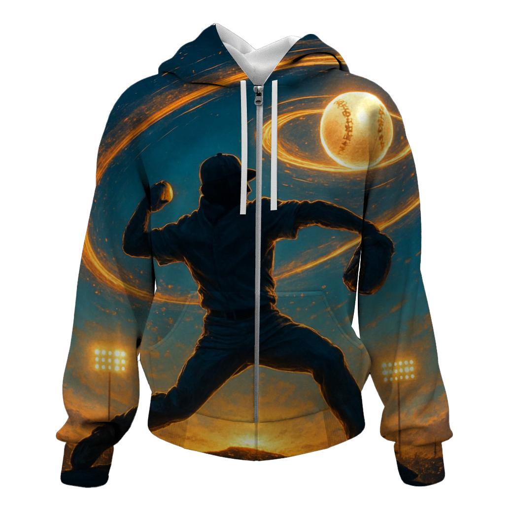 Blue Jays Orbital Pitch printed hoodies