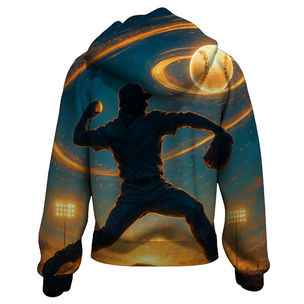 Blue Jays Orbital Pitch printed hoodies