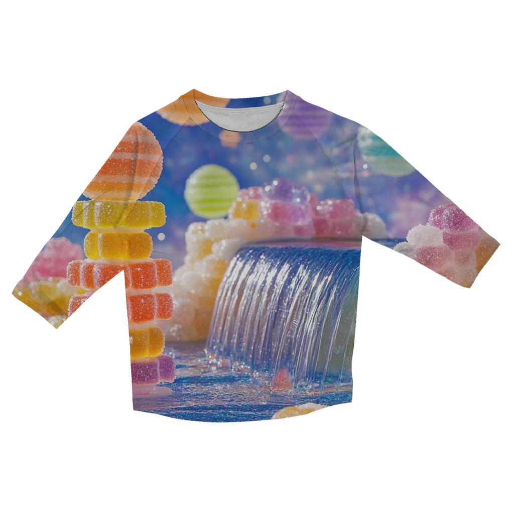 Gummy Galaxy Cascade cotton quarter sleeve shirts