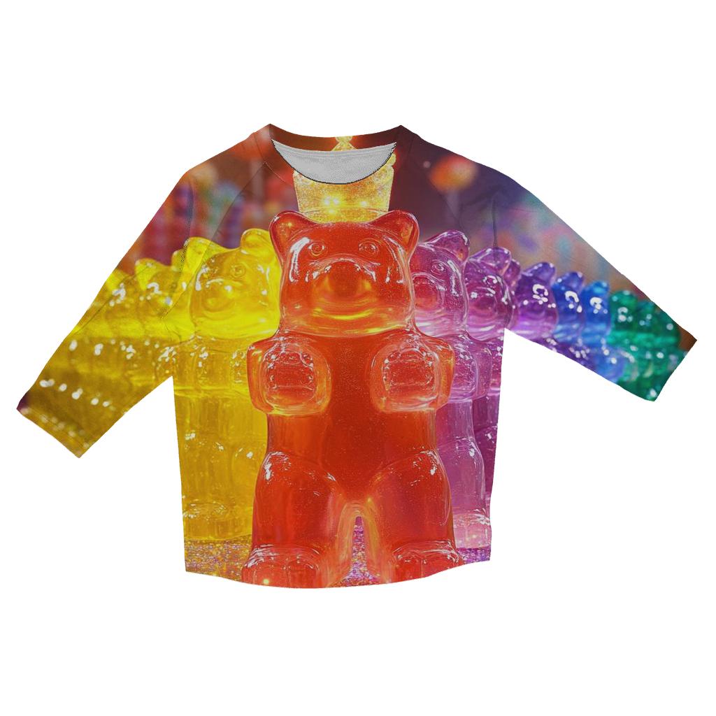 Jelly Bear Neon Parade casual three quarter sleeve shirts