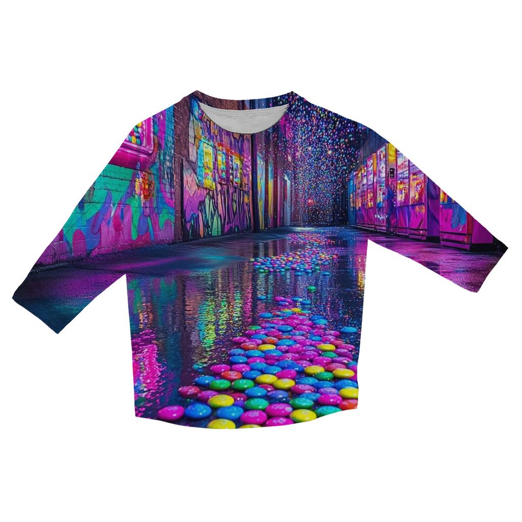 Skittle Rain Alley custom 3/4 sleeve shirts